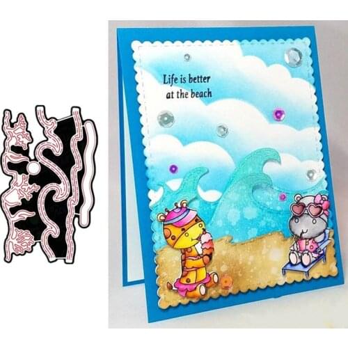 Sea Wave Grassland Tree Mushroom Plants Metal Cutting Dies Stencil Scrapbooking Album Card Paper Embossing Craft DIY New 2019