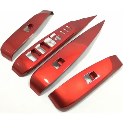 For Toyota Camry 2018 2019 2020 Carbon Fiber ABS Window Control Panel Glass Lift Switch Cover Trim Car-Styling Accessories