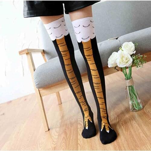 New Fashion Women Funny Socks Winter Autumn Socks Thigh High Sock 3D Cartoon Ainimals Funny Thin Toe Feet Ladies Creative Socks