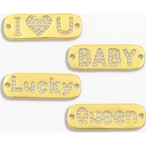 OCESRIO DIY Pendant CZ Copper Paper Clip Lucky Charms Decoration For Hand made Chains necklace Jewelry Making Supplies chma008