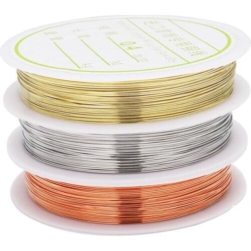 Non-fading Color-preserving Copper Wire DIY Accessory 0.2/1.0mm Craft Beaded Wire Bracelet Necklace Jewelry Jewelry Findings