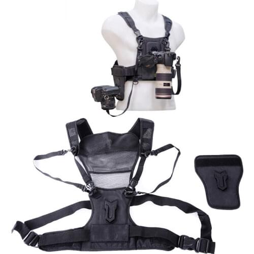 Camera Strap Professional Outdoor With Double Shoulder Strap Quick Loading Photography Vest For Digital SLR DV Camera