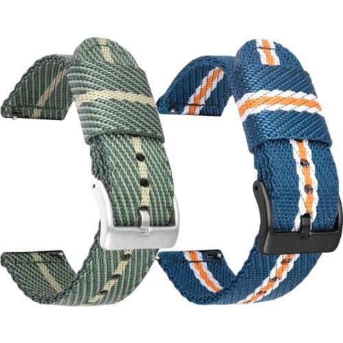 Strap For Huami Amazfit GTR 2e/GTS 2 mini/Bip S Watch Band 22mm 20mm Quick release Woven nylon Watchband Bracelet Accessories