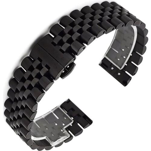 16 19mm 22mm Stainless Steel Strap Mens Watch Accessories 20mm Wristband Strap For Rolex Waterproof Womens Watch Band Bracelet