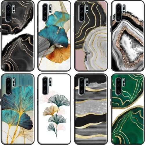 Luxury Gold Foil Art Case For Huawei P20 P30 P40 Lite P Smart 2019 2021 Nova 5T Honor 20 Pro 8A 8X 9X 10i Coque