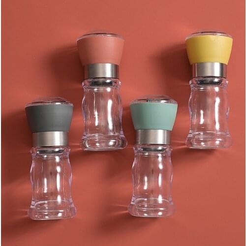 Manual salt and pepper grinder set spice herb food grain mill grinders ceramic core kitchen cooking grind tool seasoning jar