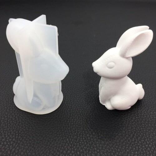 1pcs Lucky Rabbit Silicone Gypsum Mold/Aromatherapy Mold/DIY Ornament Mold