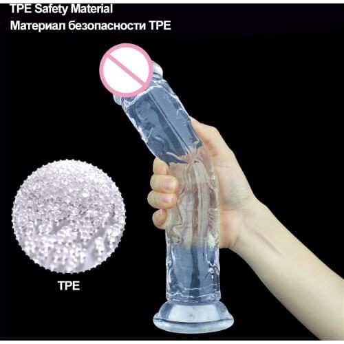 Strapon Soft Jelly Dildo Anal Butt Plug Realistic Penis Strong Suction Cup Dick Toy for Adult G-spot Orgasm Sex Toys for Woman