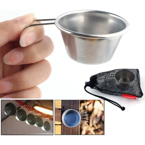 Outdoor Stainless Steel Wine Cup Set Mountaineering Camping Barbecue Tourist Portable Water 50ml cookware water bottle mug