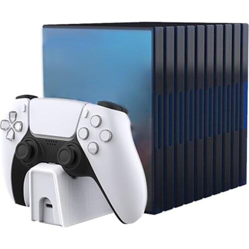For PS5 Controller Charging Station Stand with 10 Game Slots Single Gamepad Charger for Playstation 5 for ps5 accessories
