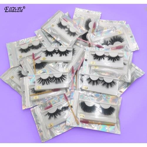 Factory Supply 25mm 3D Mink Lashes Crisscross Big Dramatic Volume Full Strip Thick 5D 25mm False Eyelashes with Free Packaging