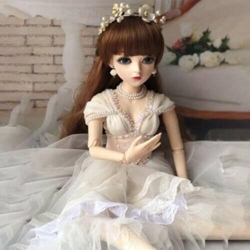 1/3 BJD Doll 60cm Mini Girl Doll Free Eye and Face Makeup Full Set Gift Toys for Girls Silicone Fashion Doll Movie & TV