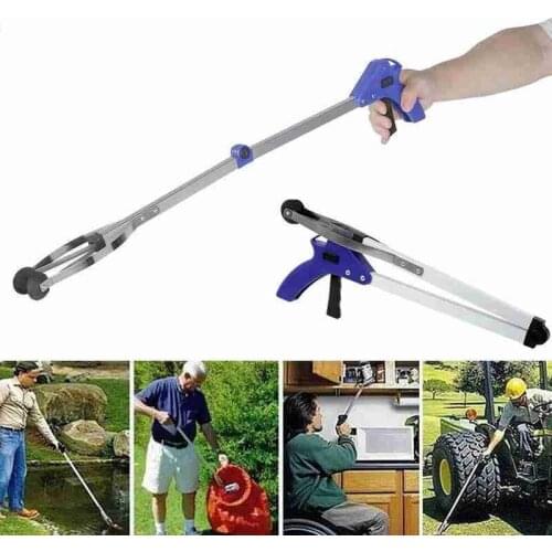 1pc Foldable Garbage Pick Up Tool Grabber Reacher Stick Reaching Grab Extend Reach Folding Grabber Pick Up Tool