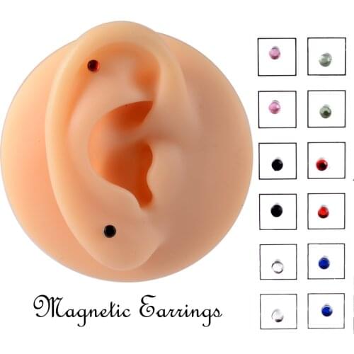 12PCS/Card Fake Cheater Non Pierced Magnet Ear Tragus Cartilage Lip Labret Stud Nose Ring Jewelry Magnetic Earring