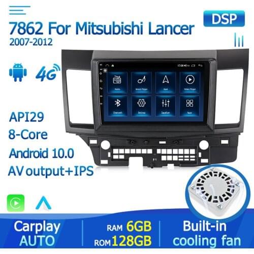 4G+WiFi 2din Android Car Radio Multimedia Player For Mitsubishi Lancer 2007-2012 Navigation GPS Head Unit 2 din Carplay 1280*720