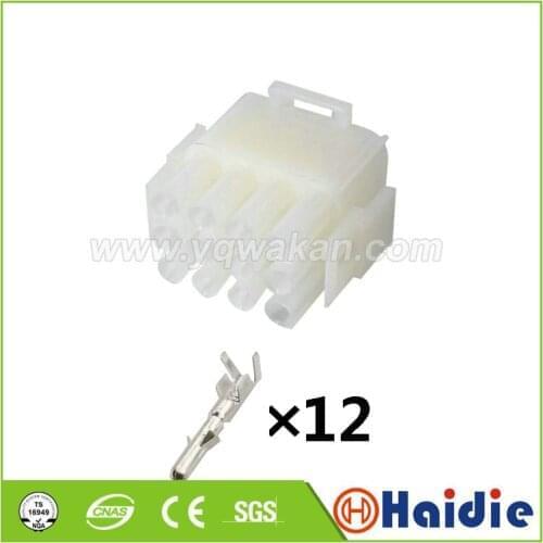 2sets 12pin auto plug electric plastic wire harness unsealed connector 350735-1