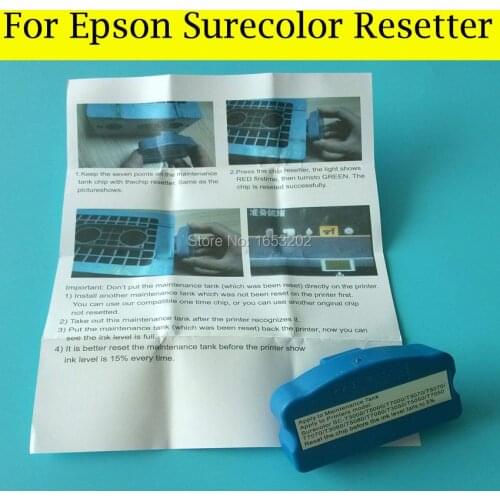 1 PC Maintenance Box Tank Chip Resetter For Epson Surecolor F6070 F7070 F7000 T7080 T3080PS T5080PS T3050 Waste Ink Tank