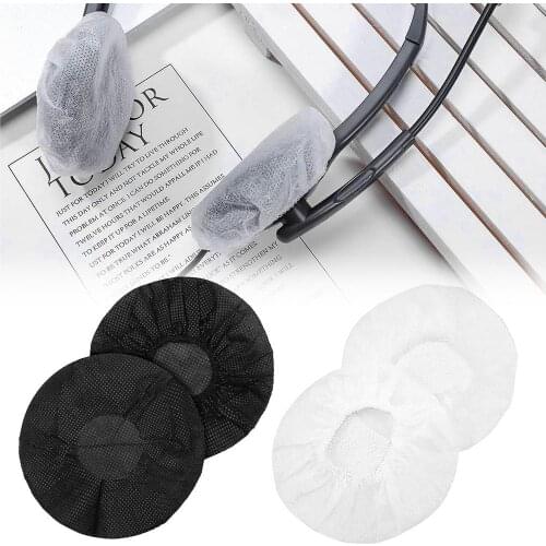 100Pcs/Bag Disposable Headphone Cover Nonwoven Earmuff Cushion 8-10CM Headset Disposable Headphone Ear Covers