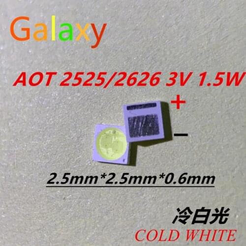 Diode TV backlight 1.5W 3V 2525/2626 SMD LED Televisao cool white cool white backlight LCD backlight repair 500PCS