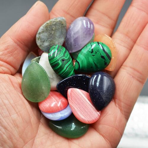 FLTMRH 18MMX25MM Heart shape Natural Stone Jaspe Onyx Opal Crystal Malachite Sodalite Rhodonite Goldstone Unakite Cabochon