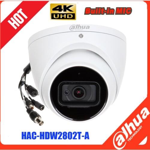 Dahua HAC-HDW2802T-A 4K Starlight HDCVI IR Eyeball Camera Max. 4K resolution 3840(H)×2160(V), 8MP