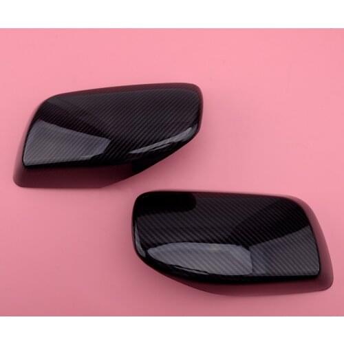 51167078360 51167078359 1 Pair Carbon Fiber Style Door Wing Side Rearview Mirror Cover Cap Fit For BMW E60 E61 E63 E64 2003-2008