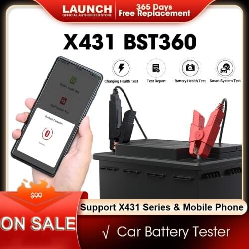 LAUNCH X431 BST360 Car Battery Tester Clip Analyzer 12V 2000CCA Voltage Battery Charging Cricut Load Tools for X431 PROS V V