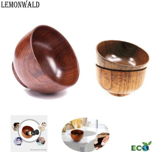 LEMONWALD Wooden Shaving Bowls Shaving Foam, Shaving Bowls And Soap And Cream Foam Are Easier To Clean, Simple And Portable