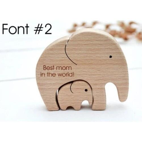 Lephant Mother and Child Elephant Mother And Child Home Decor Elephant Shaped Design Decorative Wooden Ornament Room Desktop