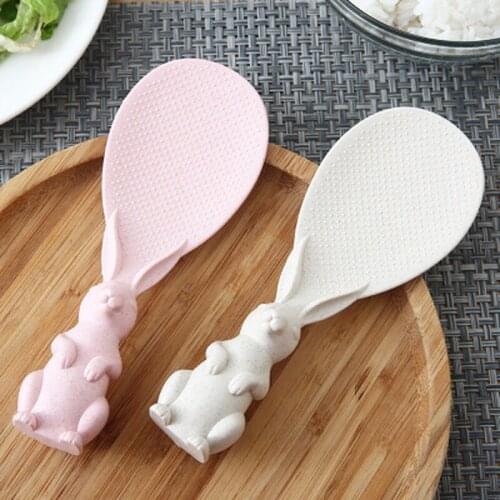 Wheat Straw Rabbit Spoon Can Stand Up Rabbit Rice Shovel Rice Cooker Rice Spoon Creative Non-stick Rice Cartoon Rice Spoon