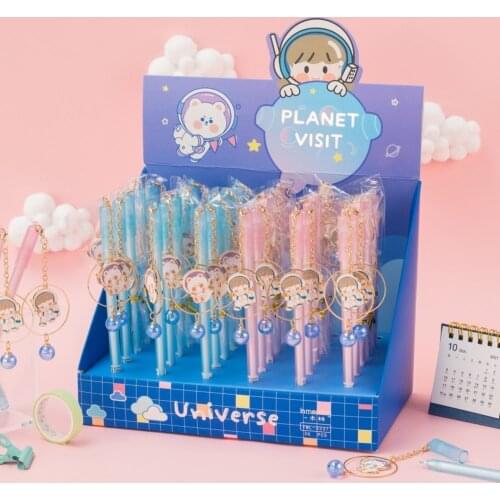 Lovable Gel Pens With Kawaii Cartoon Pendants 0.5mm Black Ink Neutral Pen Pencils Writing Office School Supplies Cute Stationery