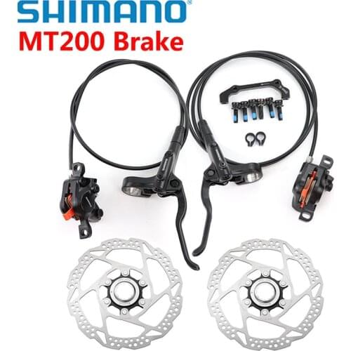 Shimano MT200 MTB Mountain Bike Hydraulic Disc Brake set Included MT200 Brake Lever Disc Brake Caliper Postmount