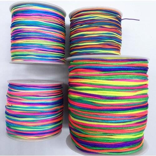 New 10meters/lot.0.4/0.6/ 0.8/1.0/1.5mm colours Nylon Cord Beading Thread for DIY Bracelets Jewelry Making