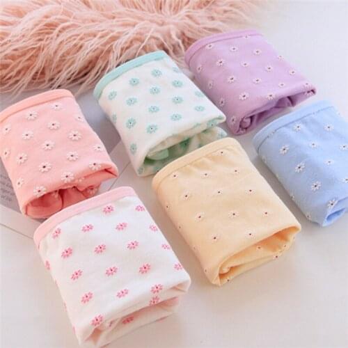 New Arrived 4Pcs/Lot Girl Panties Underwear Lace Briefs Cotton Lingerie Soft Comfortable Bowknot Cartoon Panty Wholesale A003-4