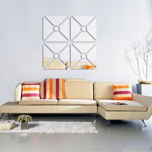 Rushed 3d acrylic mirror surface wall sticker modern home decoration Europe still life Multi-piece Package Furniture Stickers