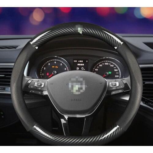 Popular Car Carbon Fiber Steering Wheel Cover 38cm Anti Slip Car Styling for OPEL Models Auto Interior Protective Accessories