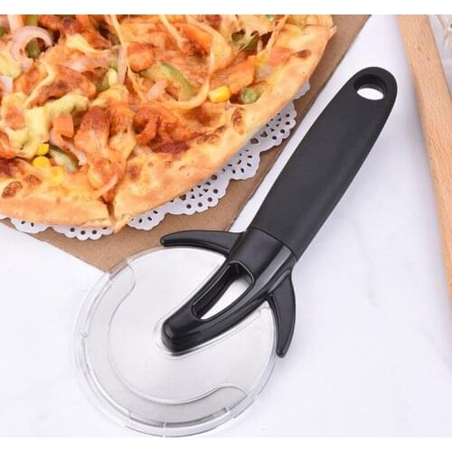 Stainless Steel Pie Cutter, Plastic Long Handle Pizza Cutter Wheel