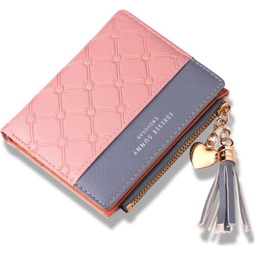New Luxury Short Women Leather Wallets Small Purse Zipper Coin Pocket Ladies Credit Card Holder Money Bag For Woman