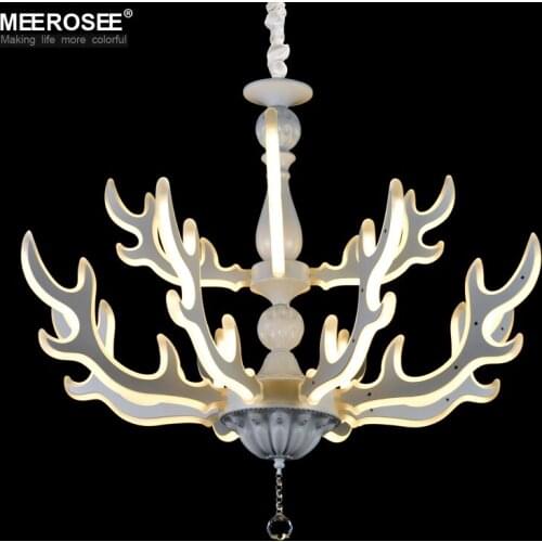 Modern LED Chandelier Light Fixture Deer Horn LED Acrylic Lamp Hanging Suspension Home Lighting with various sizes available