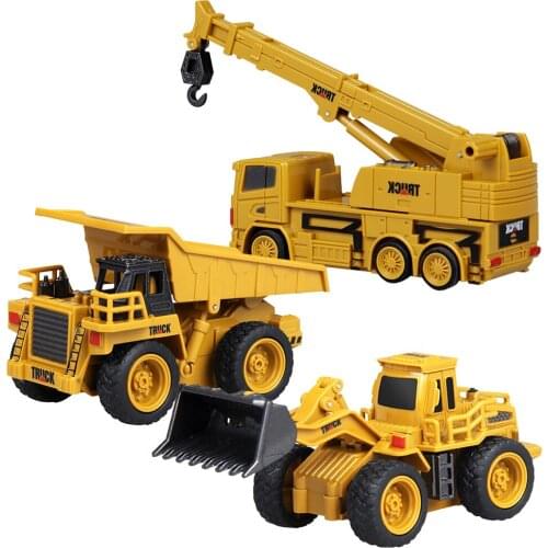 Create Toys Magic Mini Remote Control Engineering Car 8028 Exquisite Model 4 Through Bulldozer Crane Toy Remote Control Car