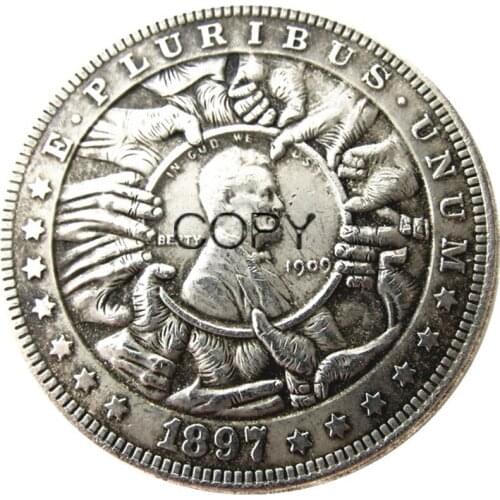 US Hobo 1897 Morgan Dollar Silver Plated Copy Coins