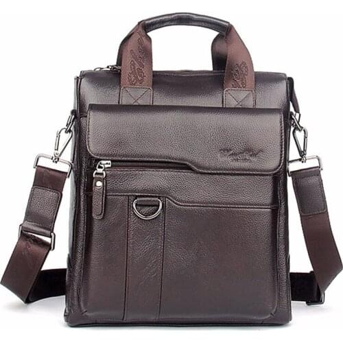 Made Of Genuine Leather Crossbody Messenger Shoulder Bag Men Business Cowhide Tote Handbag High Quality Travel Casual Male Bags