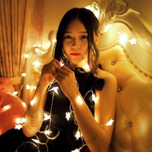 LED Fairy Twinkly Star String Lights USB Plug in 34 Ft 100LED Wedding Decorations Christmas Tree Unicorn Plants Gold Stary Light