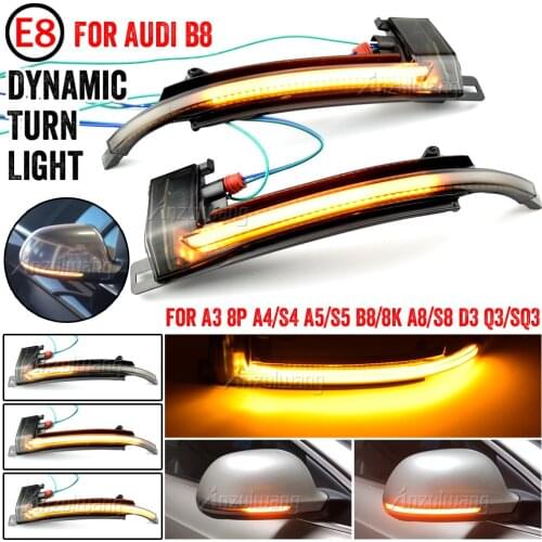 LED Flowing Water Turn Signal Light Indicator Blinker Dynamic Light Signal For Audi A4 A5 B8.5 B8 RS3 A3 8P S5 RS4 A6 Q3 A8 8K