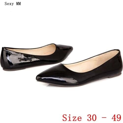 Shoes Woman Slip On Shoes Loafers Girl Ballet Flats Women Flat Shoes Soft Comfortable Small Plus Size 30 - 49