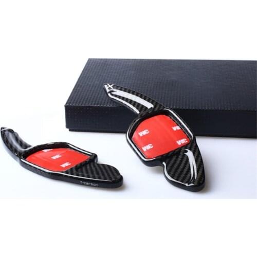 Lengthen Style Black Carbon fiber Steering wheel paddle shift Fit For AUDI A3 A4L A7 R8 Q3 Q7 TT