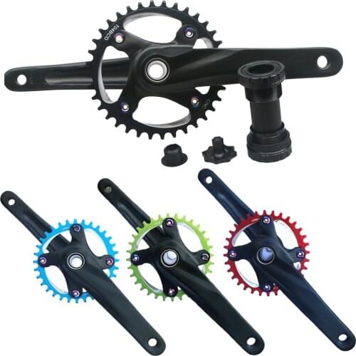 Bicycle Crankset MTB Bike Crankset 104BCD Aluminum Alloy MTB Cranks 170mm Bicycle Crank Chainwheel Spare Parts For Bicycle