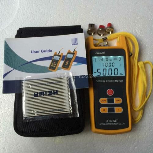 Broadcasting Television -50~+26dBm JW3208C Handheld Optical Power Meter Fiber Optic Tester SC FC ST LC Connector