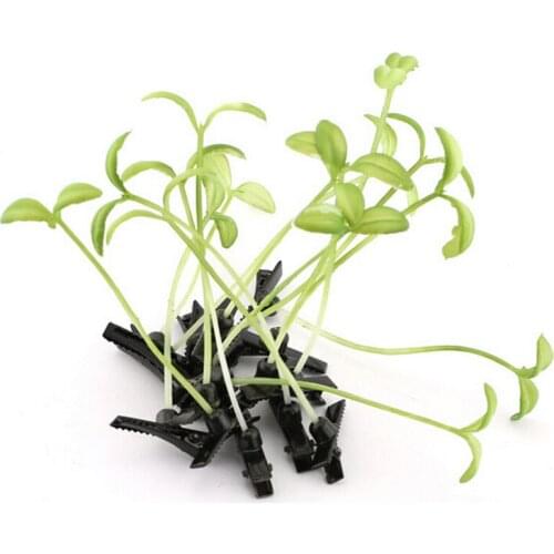 1pcs Mini Bean Sprout Hairgrips Kids Sweet Girls Plant Grass Hairpin Printing Hair Clips Claw Kids Hairpins Hair Styling Tool