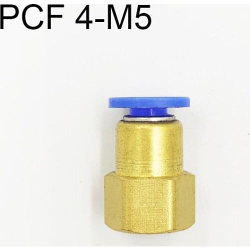 10Pcs Pneumatic Female Straight Air Fittings 4mm Tube Push In M5 Quick Connector PCF 4-M5
